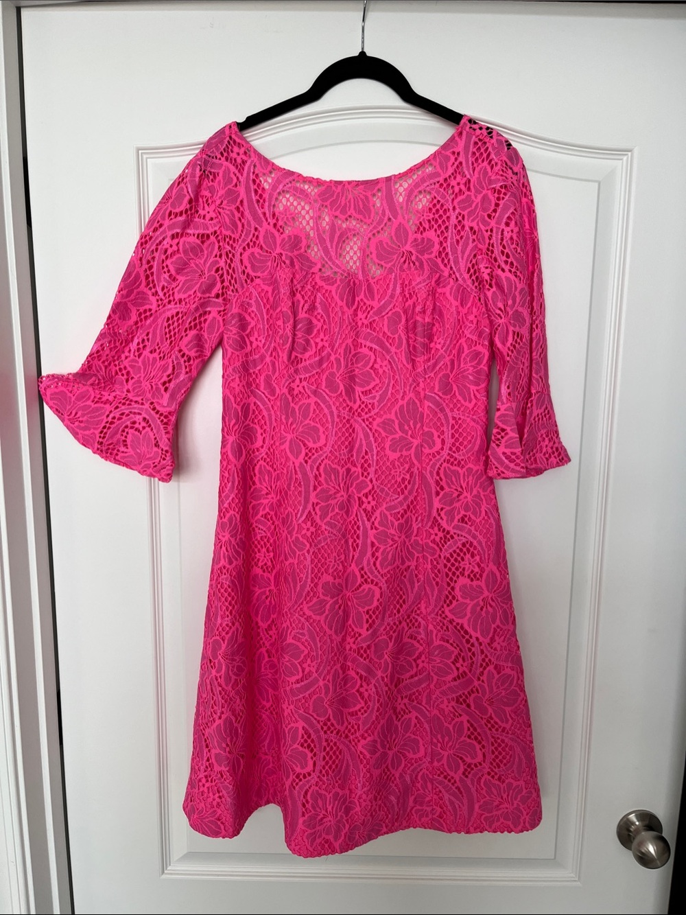 Lilly Pulitzer Neon Pink Lace Shift Dress